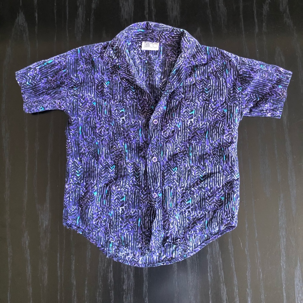Vintage 80s 90s short sleeve Buttondown kids 6